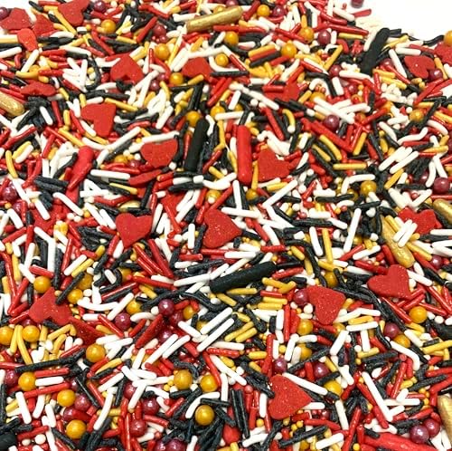 COOL MOM SPRINKLES Las Vegas Casino Night Sprinkles (4 oz.) – Queen Of Hearts Themed Sprinkles for Decorating Cakes, Cupcakes, Cookies & Desserts – Mixed in the USA/Gluten-Free