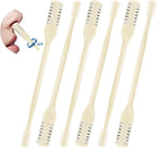 ZKENIRD 6 Pcs 2-in-1 Nasal Cutter, Upgrade Double Sided Nose Knife, 360 Nostril Hair Remover Tool, Trimmer for Men, Women, Soft Cleaning Brush (Cream)