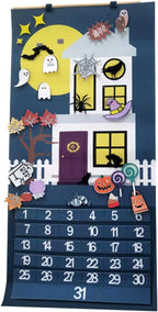 2023 Halloween Advent Calendar for 31 Days Hanging Countdown Calendars with Pendant for Home Door Wall Decoration Wall Hanging