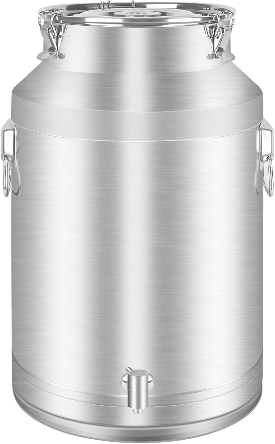 304 Stainless Steel 60 Liter Milk Can Milk Bucket Wine Pail Bucket with Spigot 15.85 Gallon Milk Can Tote Jug with Sealed Lid Heavy Duty for Milk and Wine (60L)