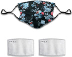 Face Mask Washable Reusable Adult Cloth Dust Mask 5-Layer Protection Activated Carbon Filter Anti Dust Face Masks