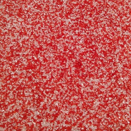 Red White Sanding Sugar Sprinkles, Red & White Sugar Crystals, Edible Sparkling Sprinkles for Cake Cupcake Decorating, Baking Cake Decorations, Cookies Ice Cream Toppings, Wedding Party Christmas Supplies 130g/4.6oz