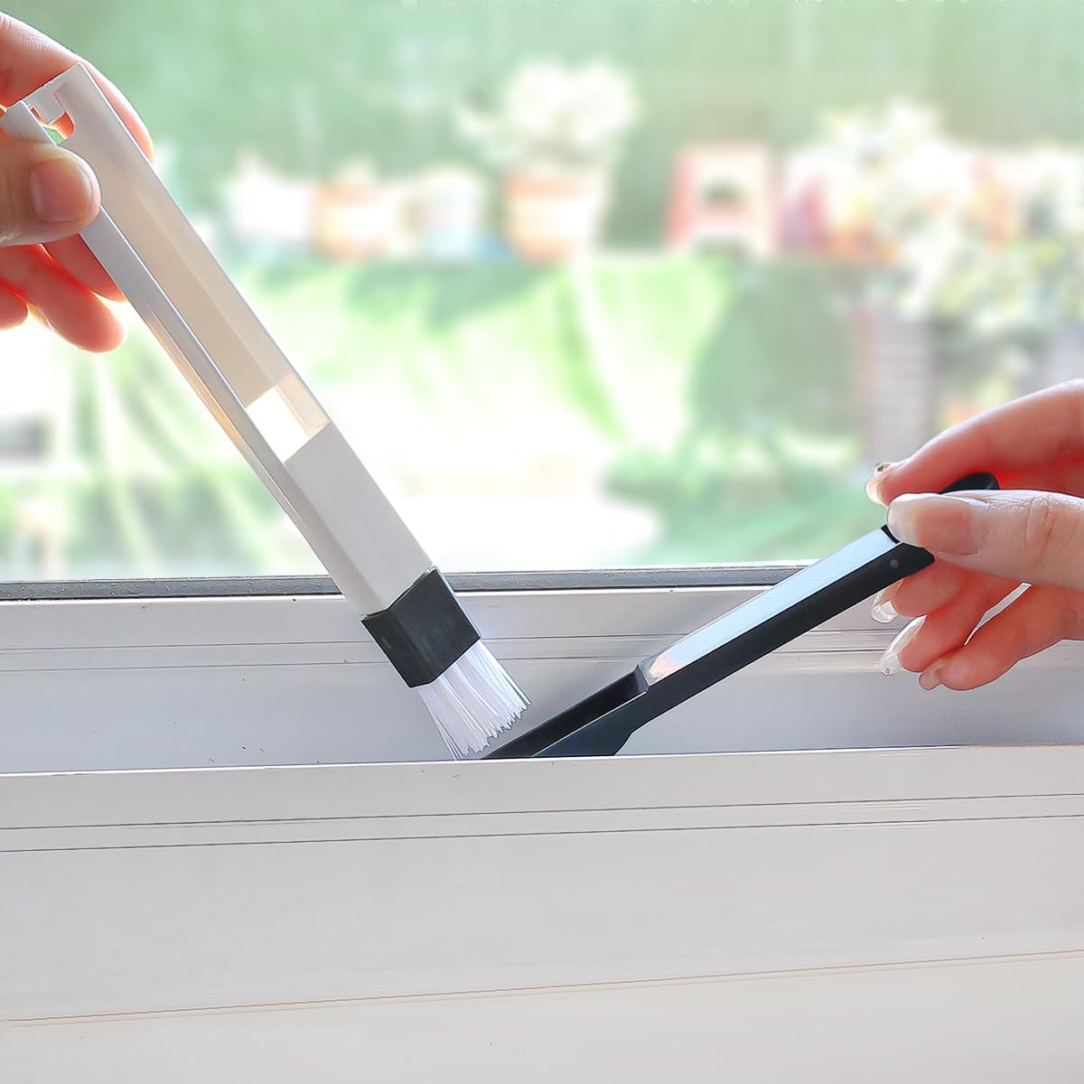 3 Sets Window Groove Mini Cleaning Brush Door Floor Slot Gap Keyboard Brushes Household Cleaning Tools Black
