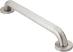 Moen LR8942P Bathroom Safety 24-Inch Stainless Steel Bathroom Grab Bar with Textured Grip, Peened