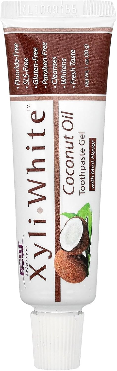 XyliWhite Coconut Oil Toothpaste Gel Now Foods 1 oz Gel