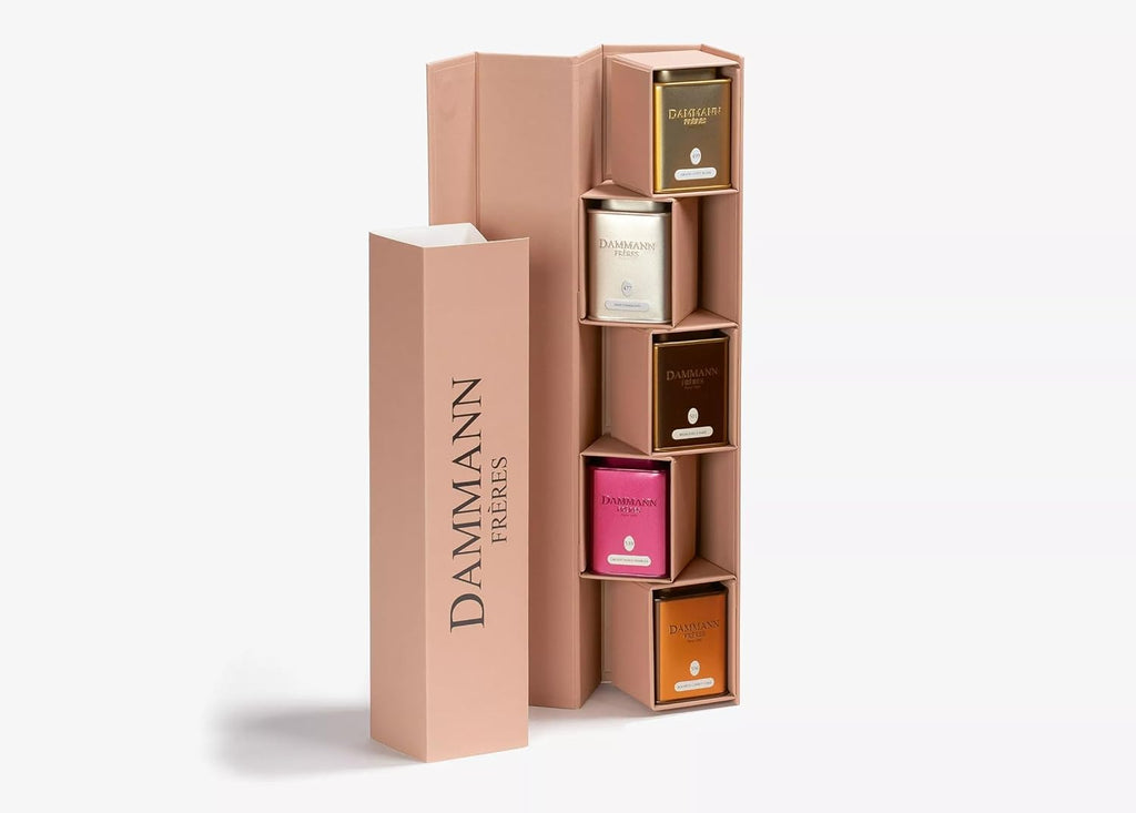 Damman Freres Gift Set, Iris, Premium Gourmet French Teas, Set of 5 (1.1 Ounce Tins)
