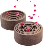 Walnut Wood Diffuser, Aromatherapy Diffuser, Essential Oil Round Diffuser, Small for Home, Offices, Sauna Rooms, Cars, Spa Centers, Yoga Rooms, 2 Pcs Wooden
