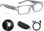 200% Magnifying Glasses with Light,USB Rechargeable LED Lighted Magnifying Eyewear,Hands Free Head Magnifier Eyeglasses for Close Work,Hobbies,Reading,Craft,Jewellery,Sewing