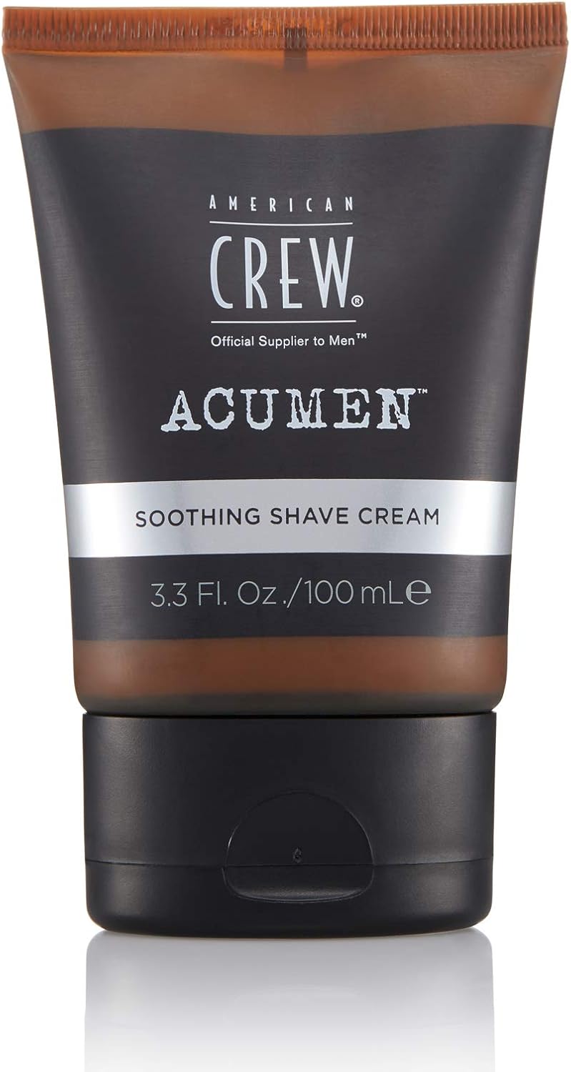 American Crew Shave Cream for Men, Soothing Cream Formulated with Bisabolol for Smooth, Fresh Skin, 3.3 Fl Oz