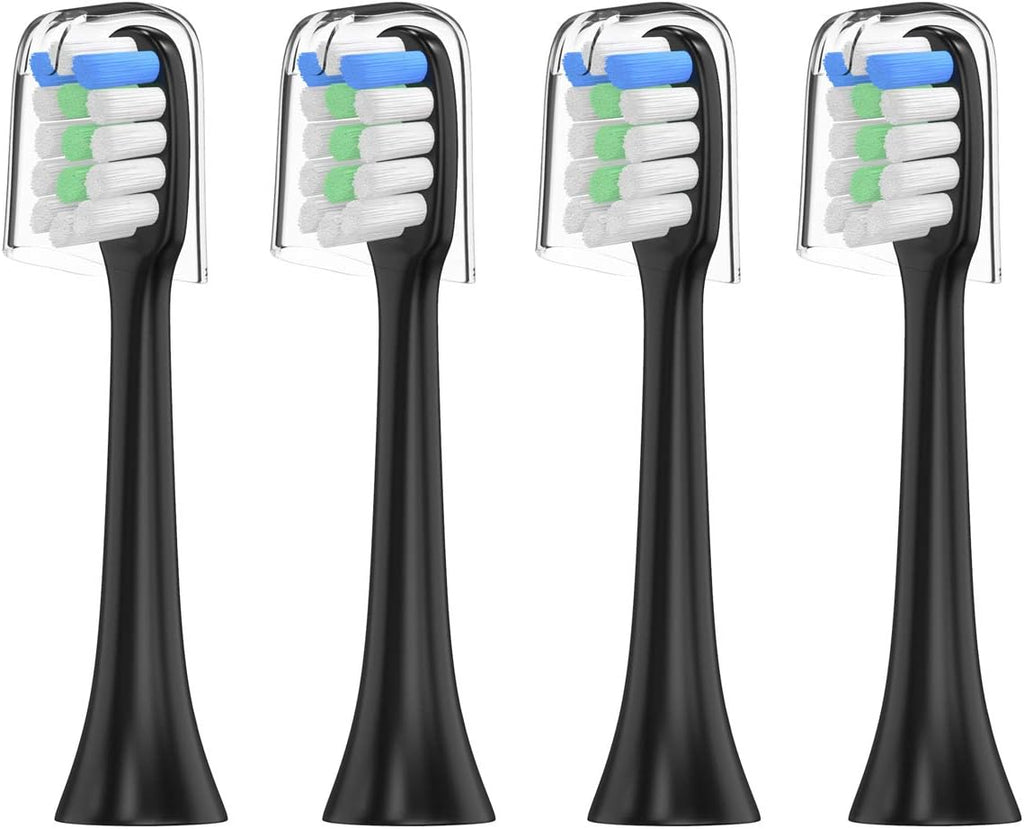 WuYan 4 Pack Toothbrush Heads for Xiaomi Deep Cleaning, Automatic Electric Sonic Replacement Tooth Brush for Soocare X3 Electric toothbrushes, with Travel Caps