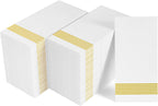 LITOPAK 200 Pack Paper Hand Towels for Bathroom, Striped Gold Paper Napkins Disposable, and Guest Towels Disposable for Bathrooms, Party, Wedding or Events