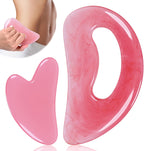 FDKJEJC Body Gua Sha Tool Cellulite Guasha Tool for Body Body Massage Tools (Natural Resin) Lymphatic Drainage Tool Guasha Tool for Face，Back, Legs, Women's Body Shaping Tools (Pink)
