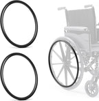 1 Pair Wheelchair Push Rim Covers for Invacare Wheelchair Accessories, Rear Wheel Grips Cover,Non-Slip Wear-Resistant Hand Push Cover Wheelchair(Black, 24 in)