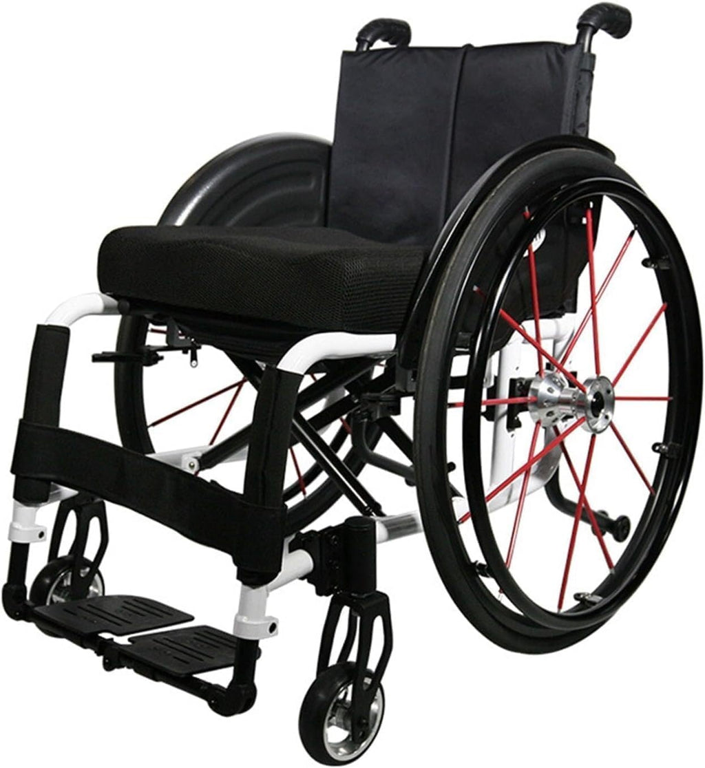 Lightweight Aluminum Alloy Sport Wheelchairs for Adults, Portable All Terrain Travel Mobility Wheelchair, Folding Self-Propelled Wheel Chair for Elderly Transfer Chair,A-Seatwidth:36