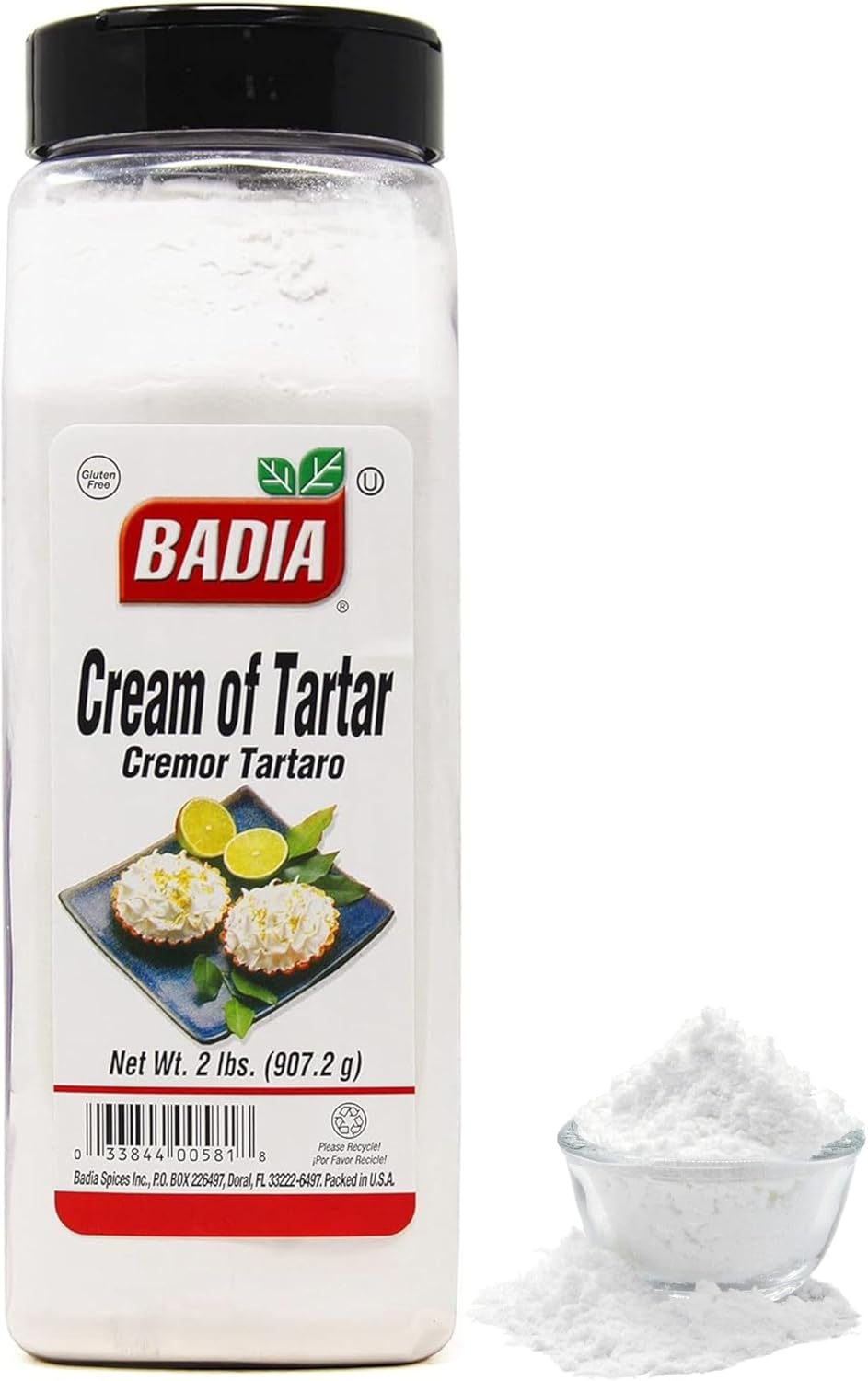 Badia Cream of Tartar, 2 Pounds – Premium Baking Stabilizer & Leavening Agent – Ideal for Fluffy Meringues, Perfect Baked Goods
