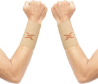 THX4COPPER Compression Wrist Sleeve(1 Pair) -Copper Infused Wrist Support for Men &Women-Improve Circulation and Recovery (XXX-Large, Beige)