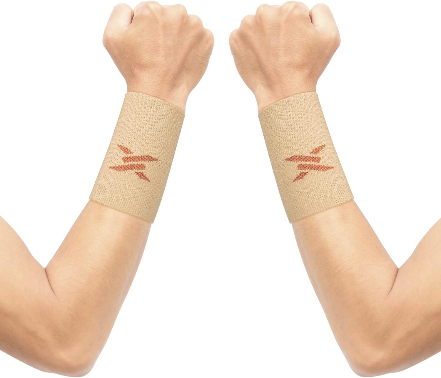 THX4COPPER Compression Wrist Sleeve(1 Pair) -Copper Infused Wrist Support for Men &Women-Improve Circulation and Recovery (XXX-Large, Beige)