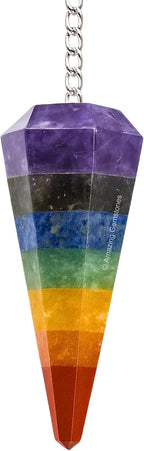 Amazing Gemstone Chakra Crystal Pendulum for Divination - Certified Dowsing Crystals and Healing Stones for Chakra Balancing and Meditation - Enhance Reiki Spiritual Growth with Healing Crystals