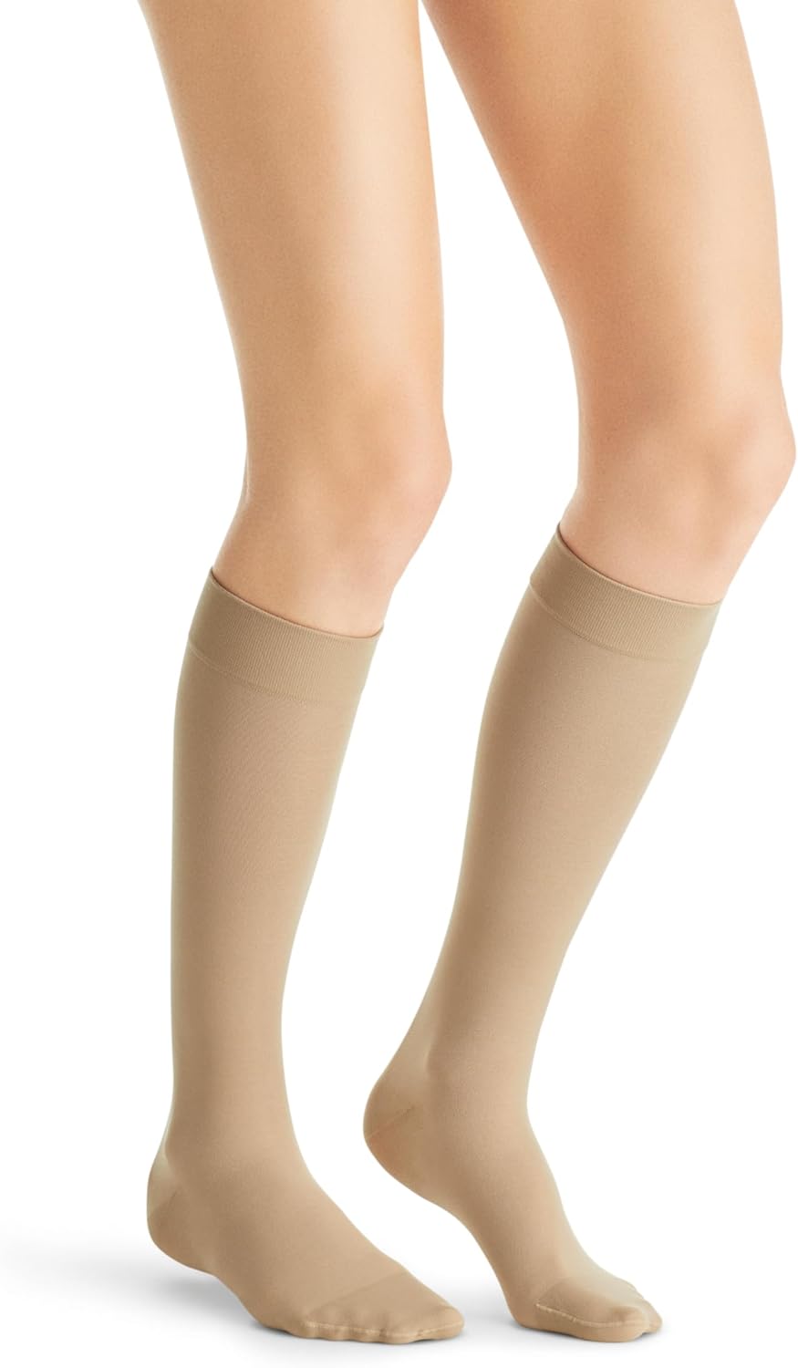 JOBST UltraSheer Knee-High Compression Stockings for Women - Closed Toe - Medical Compression 20-30 mmHg - For Varicose and Spider Veins - Helps Prevent Swelling - Natural, Medium Petite