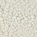 Sprinkles Edible White Pearls Sugar Candy 142g/ 5.01oz White Pearls Baking Cakes Cupcake Toppers and Cookie Ice Cream Decorations for Wedding Parties Valentines Day Halloween Christmas