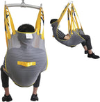 Toileting Patient Lift Sling with Head Support, Universal Mesh Bath Patient Lifting Hoist Sling Divided Leg Shower Sling for Hospitals Homes and Nursing Homes (Size : L)