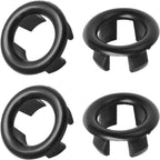 4 Pack Round Hole Trim Overflow Cover, Bathroom Basin Trim Ring Universal Fit Sink Hole Insert in Cap Hollow Ring Triangle for Home/Bathroom/Kitchen (Black)