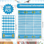 Whaline 100Pcs Oktoberfest Guest Napkins Blue White Plaids Paper Napkin Disposable Dinner Hand Towel Napkin for Bathroom Party Table Supplies
