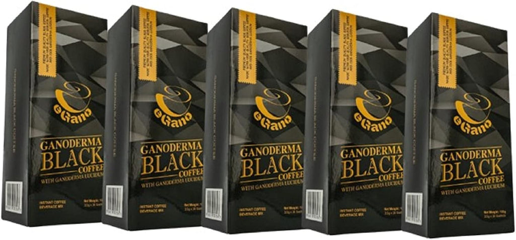 5 Boxes eGano Premium Ganoderma Black Coffee Instant Coffee With Ganoderma Lucidum Extract (3.5g x 30 Sachets Box), EGBC