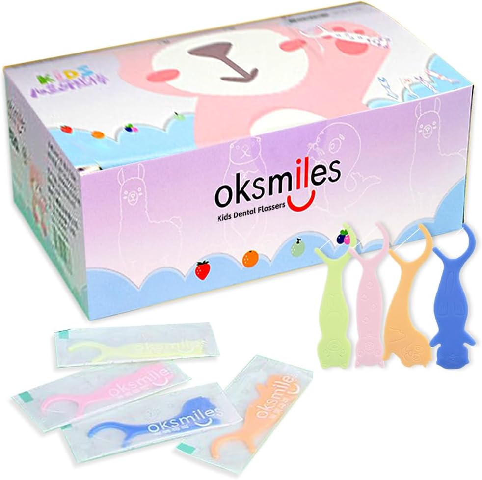 Kids Dental Flossers - Individually Wrapped Floss Picks, Fun Fruit Scents & Colorful Design, Ideal for Children Ages 3+ to Support Healthy Habits, 60 Count (Pack of 2)