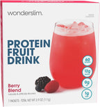 WonderSlim Protein Fruit Drink, Berry Blend, No Fat, Gluten Free, Keto Friendly & Low Carb (7ct)