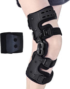 OA Unloader Knee Brace - Arthritis Pain Relief, Osteoarthritis, Bone on Bone Knee Joint Pain, Cartilage Defect Repair, Avascular Necrosis Hinged, Degeneration (Black Right)