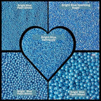 Confect Christmas Sprinkles – Assorted Pack of 5 (Friday Evening Party Bright Blue Mix with Dragees, Jimmies & Sparkling Sugar) | Edible Sprinkles for Cakes & Cupcake Decoration | Vegan, Gluten-Free, Nut-Free, Soy-Free, Dairy-Free, Palm Oil-Free- 5 Oz