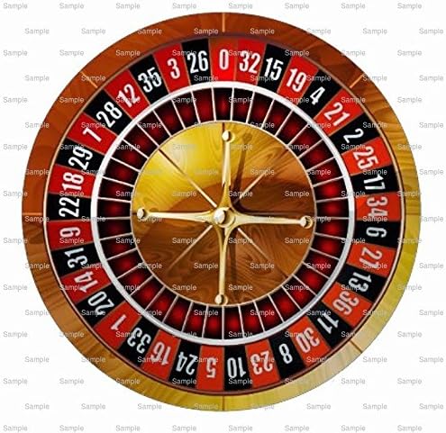 Casino Roulette Wheel - Edible Cake or Cupcake Topper for 8" cake or larger