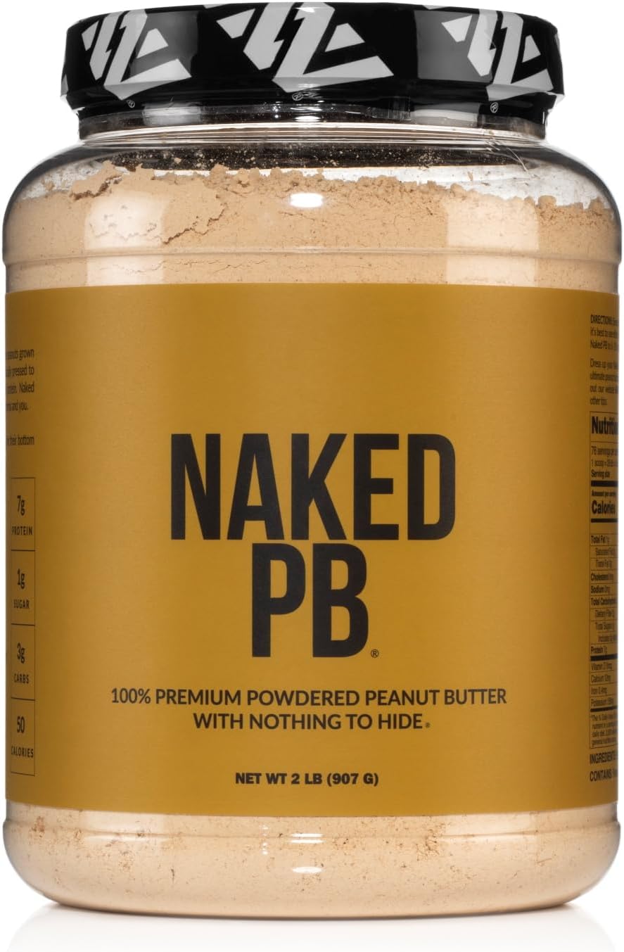 2 LB Powdered Peanut Butter from US Farms – Bulk, Only 1 Ingredient - Roasted Peanuts, Vegan, No Additives, Preservative Free, No Salt, No Sugar - 76 Servings - NAKED PB