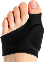 TEAWOO 2Pcs Bunion Relief Sleeves, Big Toe Bunion Corrector for Women & Men, Gel Bunion Pads & Straightener for Hallux Valgus Support & Bunion Pain Relief (1 Pair, Black)