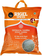 Rigel Spices Premium Seeraga Samba Rice - Aromatic Aged Short-Grain Rice, 10 lbs (4.54 kg) | Authentic South Indian Rice for Biryani & Flavorful Meals | Perfect for Special Recipes & Daily Cooking