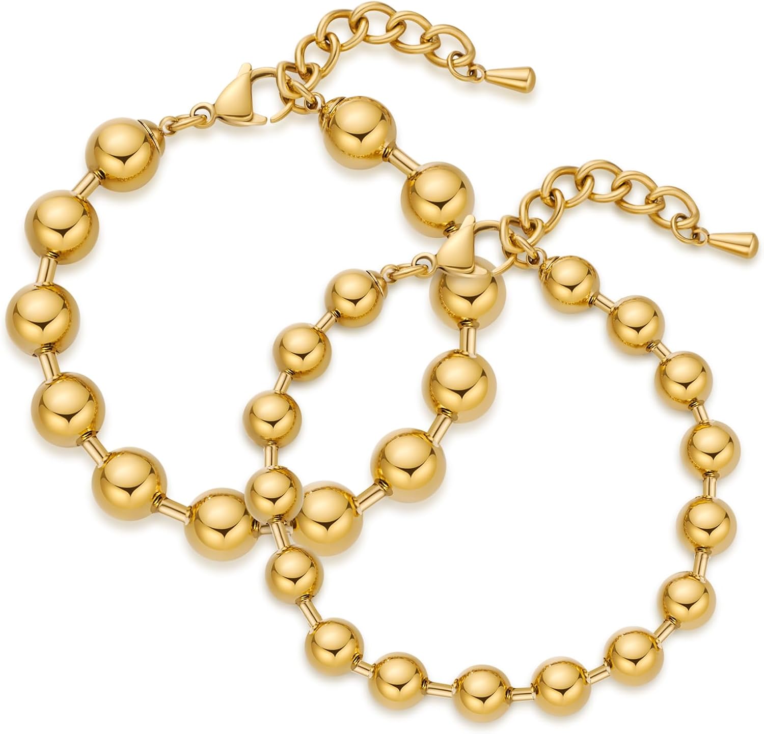 FAMARINE Gold Silver Chunky Bangle Bracelet for Women Men