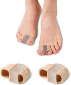 Bunion Toe Separators for Overlapping Toes Women Men, Gel Toe Spacers Bunion Corrector with 2 Loops for feet, Hammer Toe Straightener (2PC)