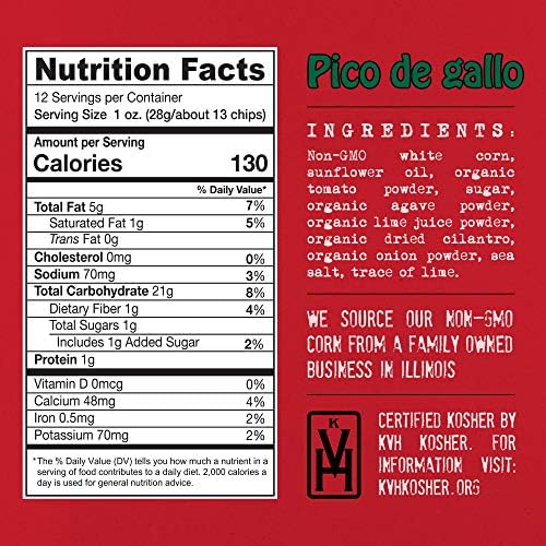 Mi Nina Tortilla Chips Pico de Gallo | Pack of 3 12 oz. bags