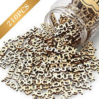 210PCS Fucks to Give, Wooden Cutout Letter Piece, Gift to Friend, for Birthday Day, Holiday, Funny Gift for Bad Mood Vent Spoof.
