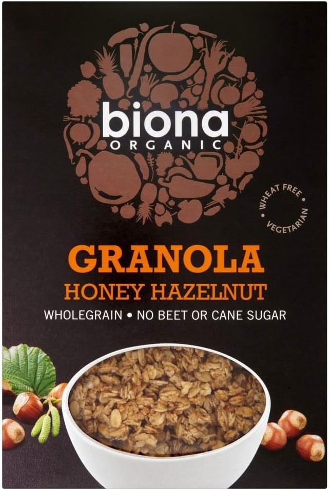 Biona Organic Honey Hazelnut Crunchy Granola (375g) - Pack of 2