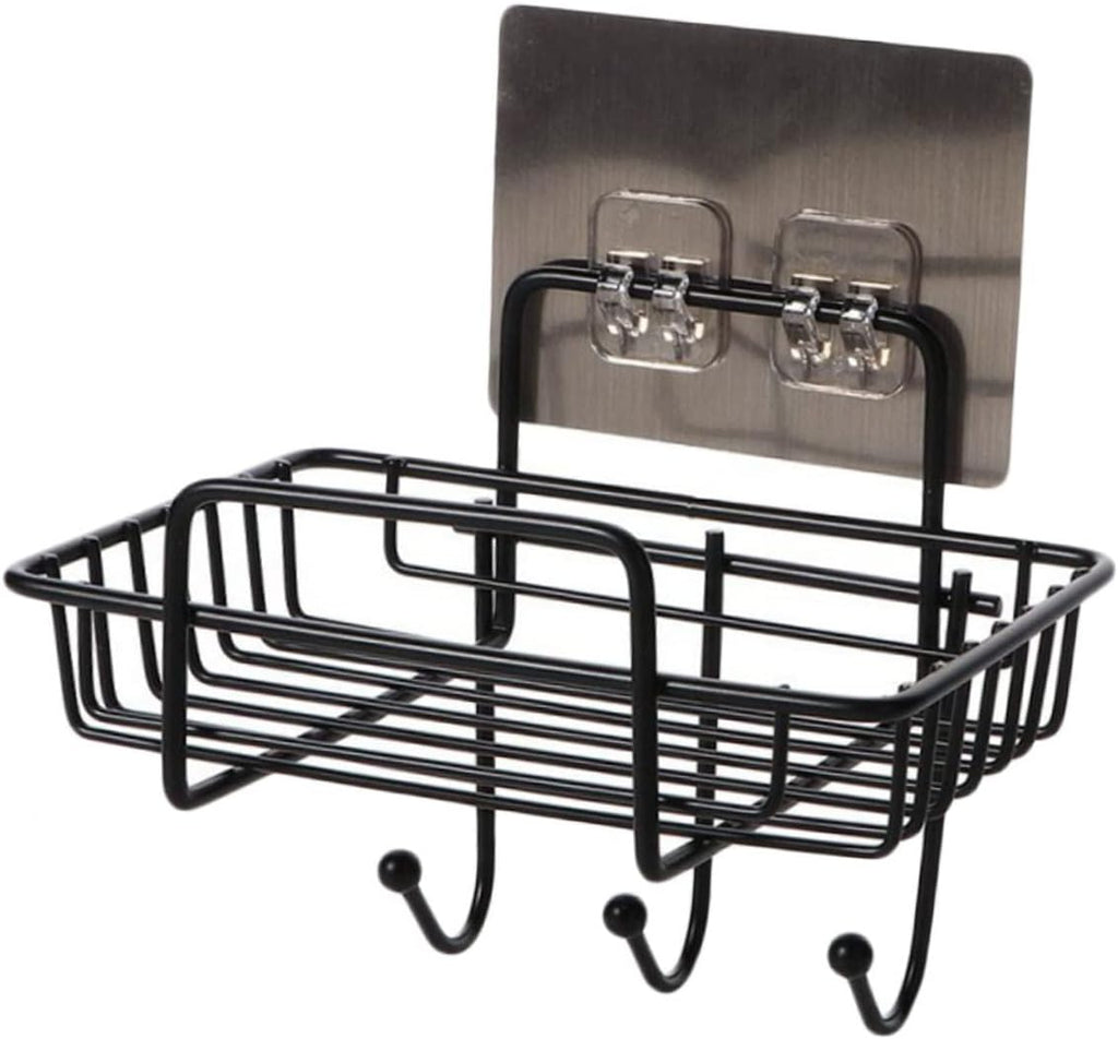 Cabilock Wall-Mounted Soap Rack for Bathroom Iron Draining Rack Storage Holder Hollow Bar Soap Holder for Kitchen