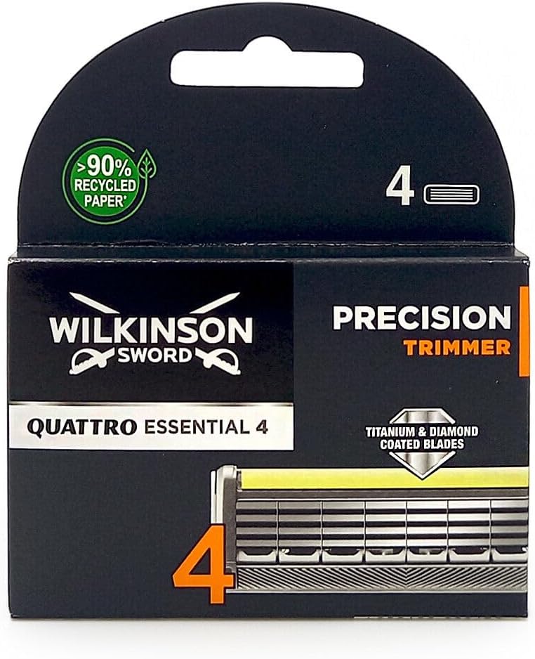 Wilkinson Sword Quattro Titanium Precision Razor Blades -Pack of 4