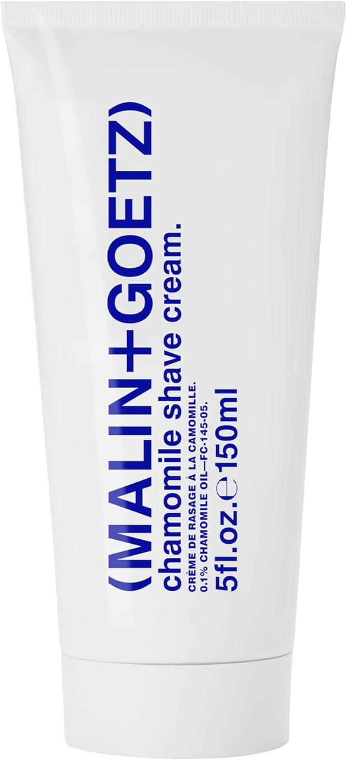 MALIN+GOETZ Chamomile Shave Cream | Nourishing Shaving Cream with Wild Moroccan Chamomile, Shea Butter, Glycerin + Squalane | Smooth + Close Shave for Face + Body | Vegan + Cruelty-Free (5 Fl Oz.)