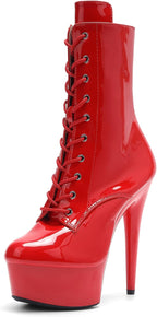 WUXIN H&P 6 in Pole Dance Boot Shoes For Women,Exotic Stiletto Shoes Platform,Stiletto Platform Pole Dancing Ankle Boots Heels