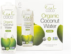 Real Coco Organic Pure Coconut Water (6-Pack 1L), USDA Organic, No Added Sugar, Plant Based, Packed with Electrolytes, Vegan