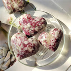 Natural Pretty Plum Blossom Tourmaline Quartz Crystal Heart Healing (Color : Random delivery, Size : 50-60mm)