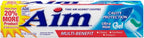 Aim Cavity Protection Anticavity Fluoride Toothpaste, Ultra Mint Gel, 6 Ounce - Pack of 6