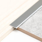 Trimold 3Pcs Aluminum T Molding Trim & Floor Transition Strips, Flat Divider Strip for Door Threshold and Joining Flooring Gaps of Laminate Planks Tile (2.9Ft x 0.8In, Matte Silver)