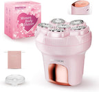 PRITECH Electric Razors for Women Legs, Easy-Clean Body Shaver, Wet & Dry Waterproof Bikini Trimmer, Portable Lady Hair Remover for Face Underarms Pubic (Pink)